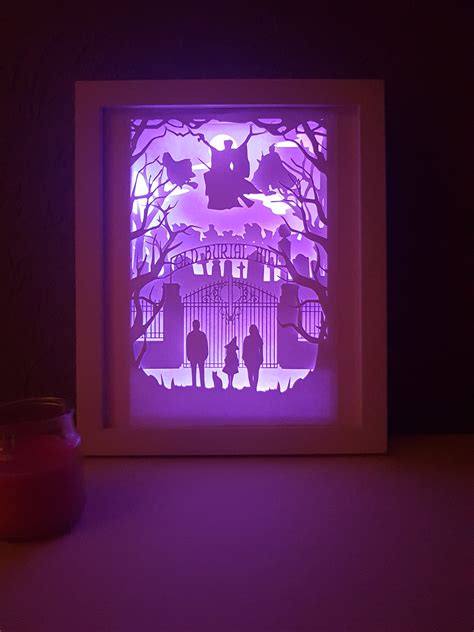 Hocus Pocus inspired Halloween shadow box SVG PDF PNG paper | Etsy