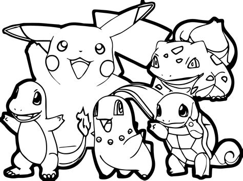 Pokemon Coloring Page With Very Thick Lines All Pokemon Coloring