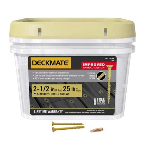 Deckmate 9 X 2 12 In Star Flat Head Wood Deck Screws 25 Lbs1823