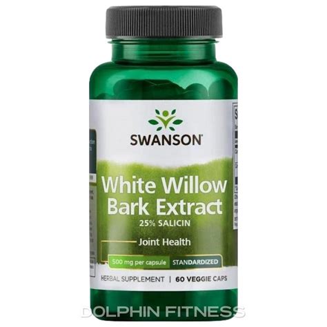 Swanson White Willow Bark Extract 500 Mg 60 Veggie Capsules