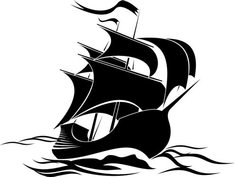 Black And White Ship Wall Art Clip Art Library