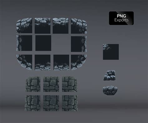 Pixel Art Rock Mountain Tile Set Game Art Partners