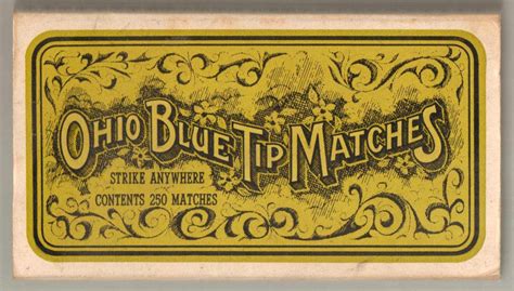 1960s Ohio Blue Tip Matches Box Collectors Weekly