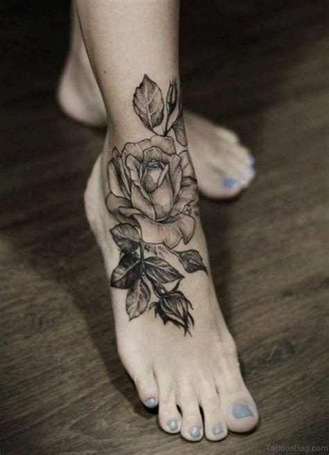 Click here for 50 beautiful rose tattoos + their symbolism. 72 Mind Blowing Ankle Tattoos