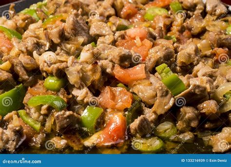 meat saute turkish et sote with pie meat sac tava sac kavurma stock image image of gourmet
