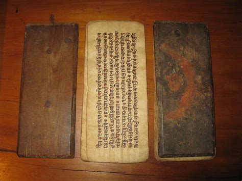 Tibetan Buddhist Prayer Bookhand Writtenwooden Covers Par Selfhand