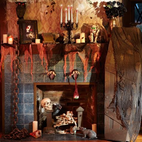 These houses obviously win forever. 23 Best Ideas For Halloween Decorations Fireplace and Mantel