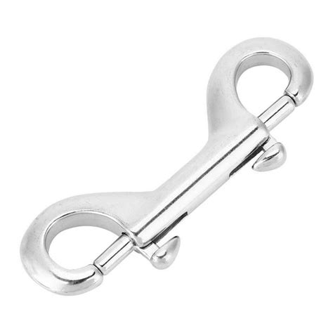 Otviap Silver Durable Stainless Steel Double Ended Clip Hook Bolt Snap Scuba Diving Buckle