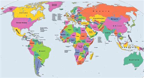 Mapa Del Mundo Con Sus Nombres