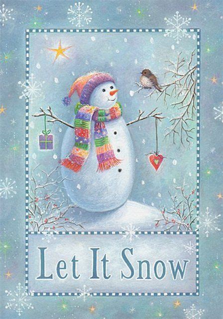Snowman ~ Let It Snow ~ The Colors In This Print Are So