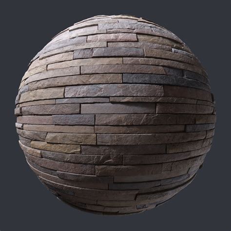 Stacked Stone Wall Cladding Pbr0506