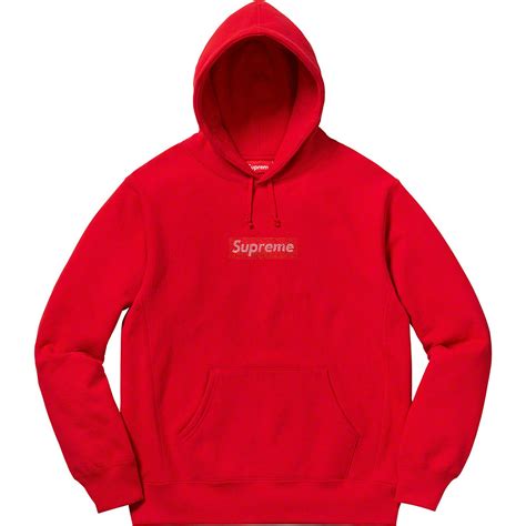 Swarovski Box Logo Hooded Sweatshirt Spring Summer 2019 Supreme