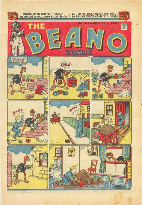 The Beano No314 26th July 1947 Comic Books Comics Build A Wall
