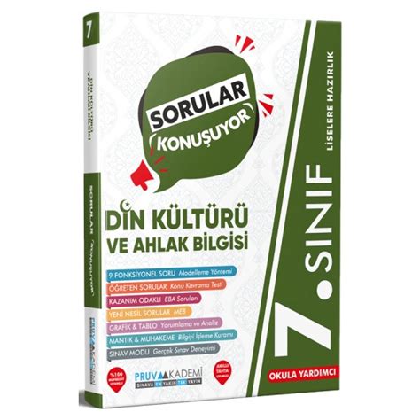 Pruva Akademi 7 Sınıf Sorular Konuşuyor Soru Bankası Din Kitabı