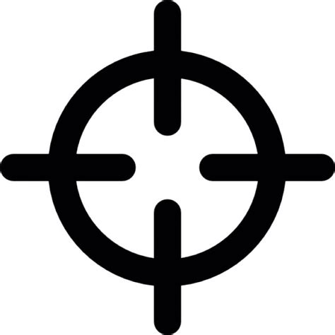 Crosshair Circle With Four Lines Icons Free Download