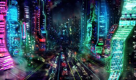 Artstation Cyberpunk City Concept Art