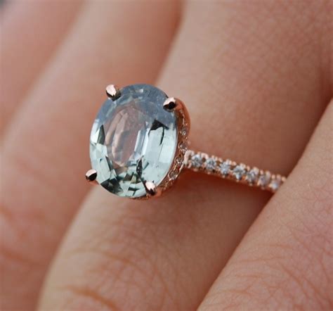 Green sapphire engagement ring. Blake Lively Sapphire Engagement Ring