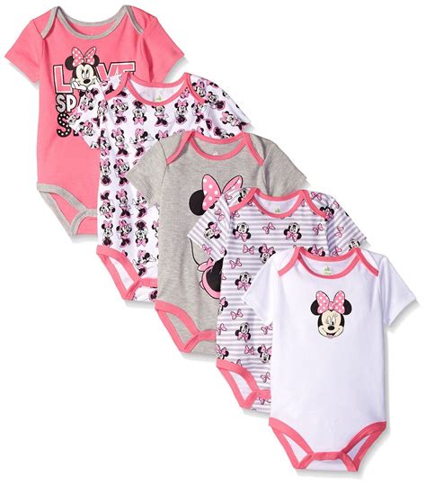 Disney Baby Girls Minnie Mouse 5 Pack Bodysuits You Can Get More