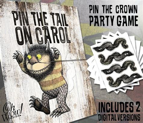 Where The Wild Things Are Theme Pin The Tail On Carol Digital File