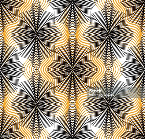 Vector Bright Stripy Endless Overlay Pattern Art Continuous Stock