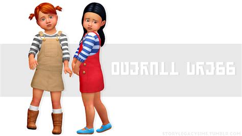Overall Dress Sims 4 Toddler Clothes Sims 4 Toddler Sims 4 Children