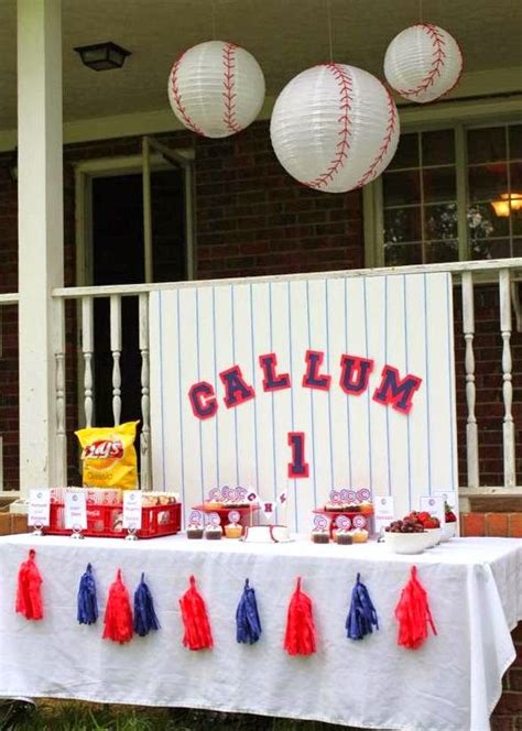 Whos On First Callums Baseball First Birthday In 2023 Baseball