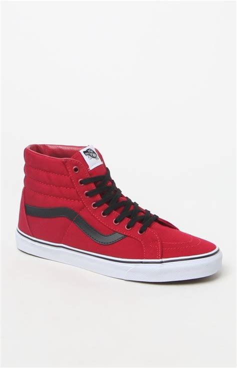 Vans High Tops Red And Blackoff 75tr