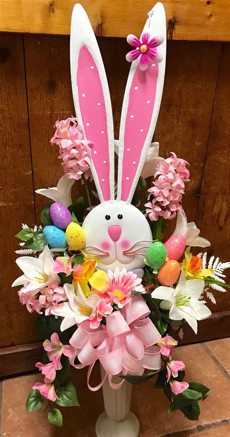 See more ideas about mall decor, easter, decor. Easter cemetery flowers cone insert flowers for grave ...