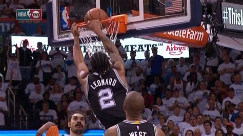 After a clippers turnover, tim hardaway jr.'s potential tying 3 spun around and out. Kawhi Leonard throws down two-handed dunk on Steven Adams ...