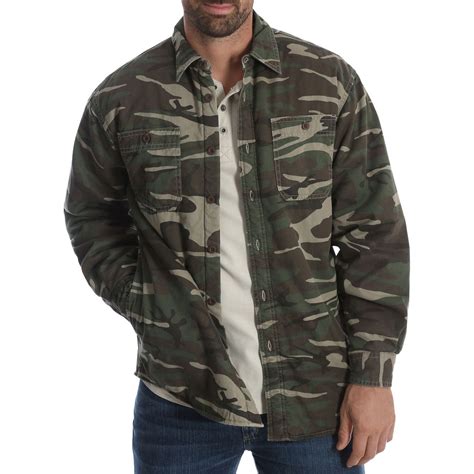 Wrangler Mens Sherpa Lined Flannel Shirt Jacket Walmart Canada