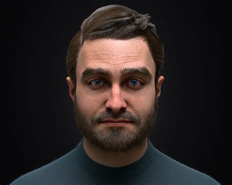 Realistic Male Head 3d Model Turbosquid 1854314