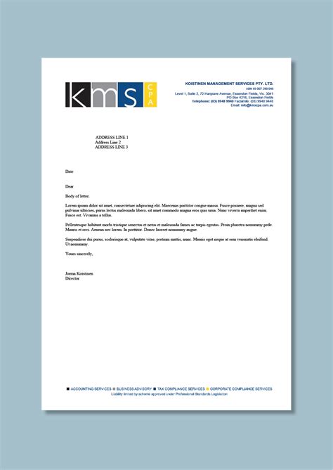 First page letterhead typically includes the logo and address of the company you represent. Accountancy and management consultancy letterhead # ...