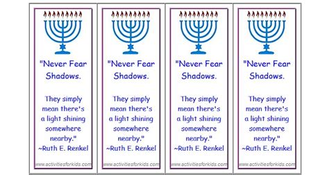 Hanukkah Bookmarks To Customize And Print 8 Per Page