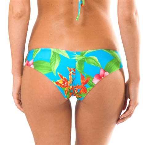Sporty Blue Floral Brazilian Bikini Bottoms Calcinha Aloha Tri Cheeky 44712 Hot Sex Picture