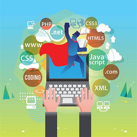 Computer Hero Illustrations Royalty Free Vector Graphics And Clip Art