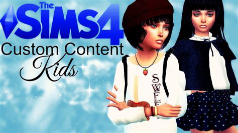 The Sims 4 Custom Content Kids Girls Edition Youtube
