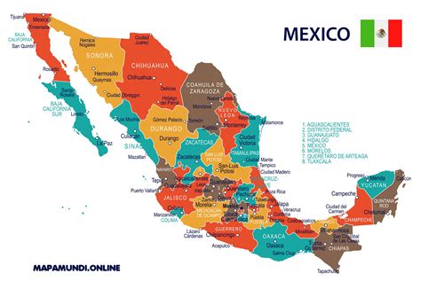 Mapa de México 🥇 Político y Físico | Calidad HD Para Imprimir | 2021