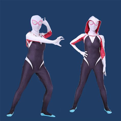 3d Print Spider Gwen Stacy Spandex Lycra Zentai Spiderman Costume For
