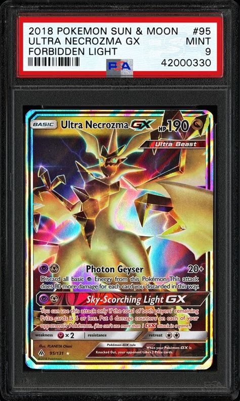 2018 Nintendo Pokemon Sun And Moon Forbidden Light Ultra Necrozma Gx