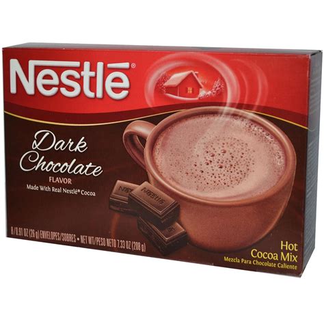 Nestle Hot Cocoa Mix Dark Chocolate Flavor 8 Envelopes 091 Oz 26 G Each Discontinued Item