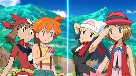 Pokémon Battle Misty And May Vs Dawn And Serena Pokegirls Battle