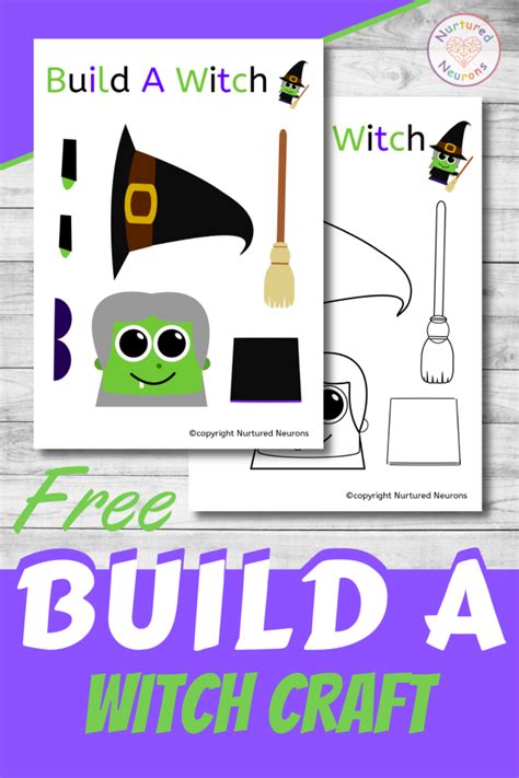 Build A Witch Craft Free Halloween Printable Nurtured Neurons