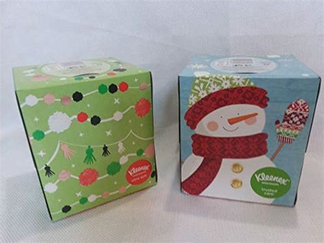 Kleenex Christmas Holiday Tissues Decorator Packages Square 2 Pack