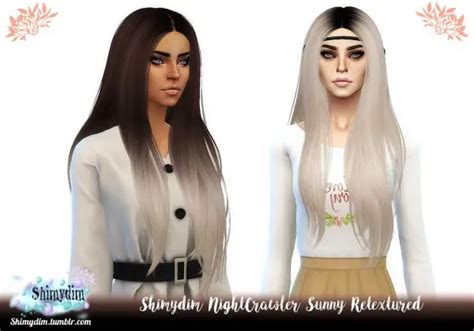 Shimydim Nightcrawler`s Sunny Hair Retextured Sims 4 Hairs