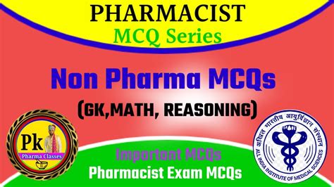 Railway Pharmacist Non Pharma Mcqs Ll Pharmacist Non Pharma Questions