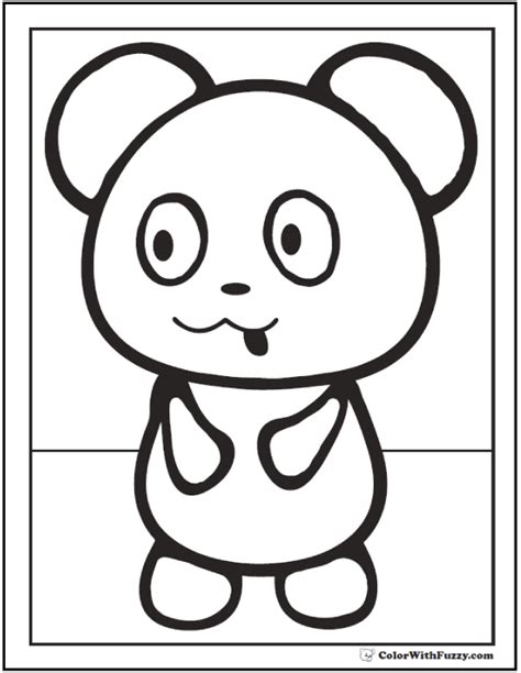 Panda Coloring Pages For Kids Coloringstar Com Best Panda