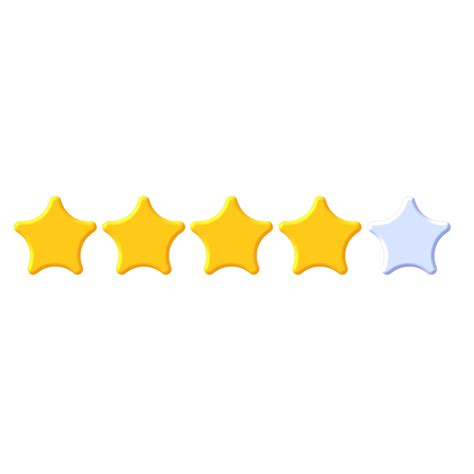Rating Stars 3d Icon Rating Stars 3d Png Transparent Clipart Image