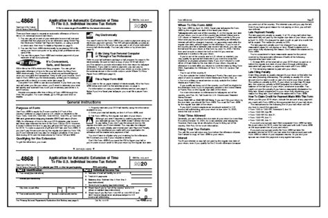Free Printable Tax Form 4868 Printable Templates