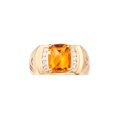 Nhẫn Nam Vàng 18k đính đá Citrine Pnj Ctxmy000375