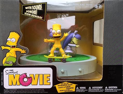 Amazon Mcfarlane Simpsons Movie Figure Box Set Naked Skater Bart
